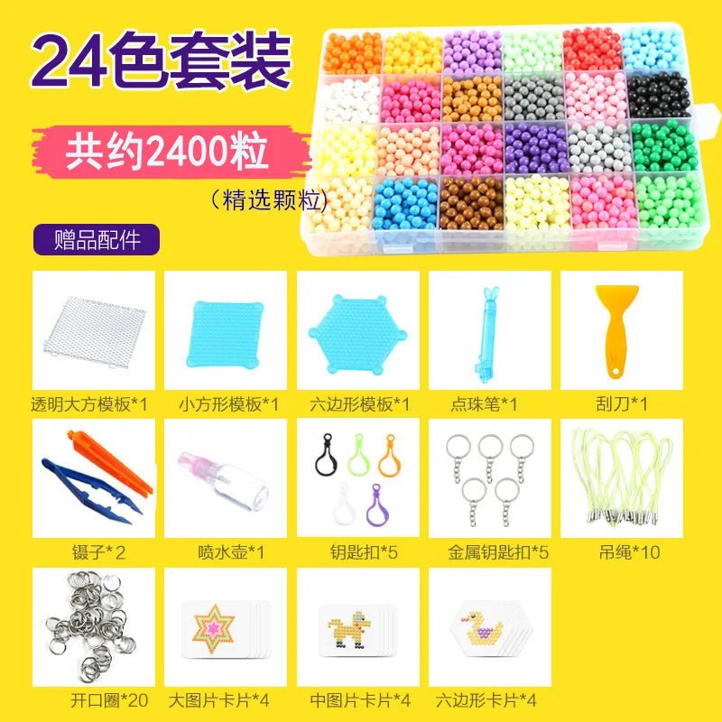 DIY Magic Water Sticky Bead Art 9000pc | Children's Handmade Bead Art - VarietyGifts