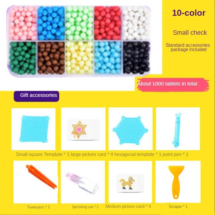 DIY Magic Water Sticky Bead Art 9000pc | Children's Handmade Bead Art - VarietyGifts