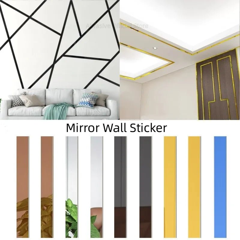 DIY Mirror Decor Stickers | Self - adhesive Mirror For Room Decor - VarietyGifts