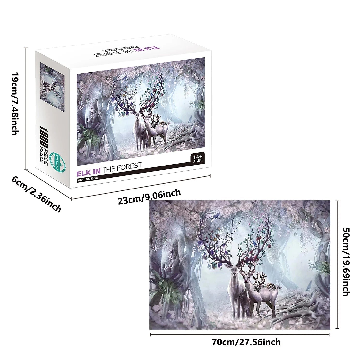 Elk In The Forest Jigsaw Puzzle 1000pc | Fun Jigsaw For Adults & Kids - VarietyGifts