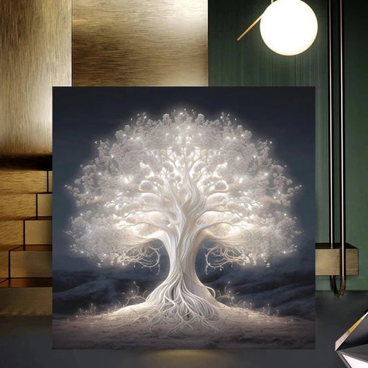 Fantasy White Tree Of Life Poster | Abstract Wall Art Home Decor - VarietyGifts