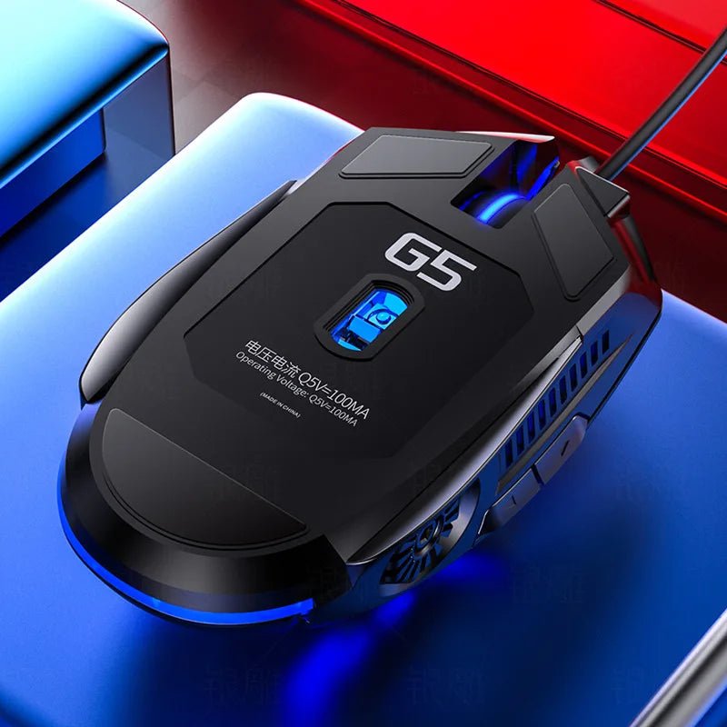 G5 Wired Gaming Mouse | Colourful Backlight, 6 Button Silent Mouse - VarietyGifts