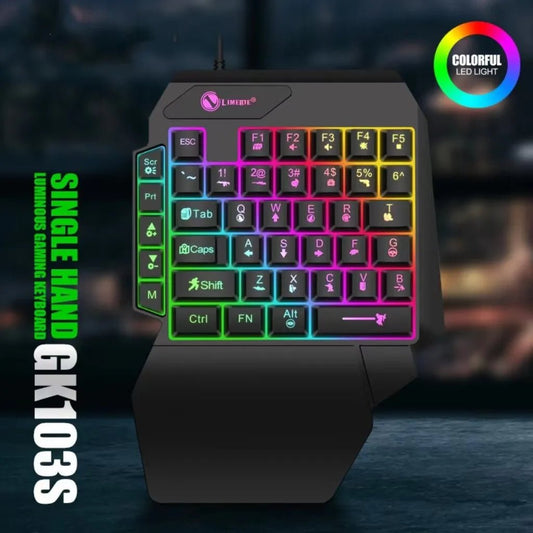One Handed Mechanical Gaming Keyboard | Ultra - slim, Backlit, RGB - VarietyGifts