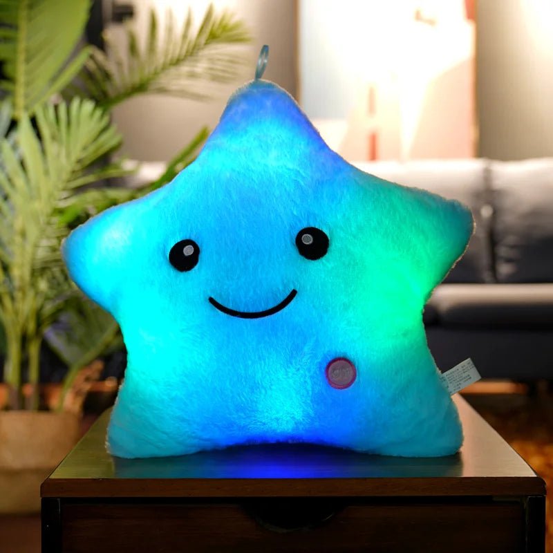 Glowing Star Pillow Plush | Soft Stuffed Plush, Colourful Cushion - VarietyGifts