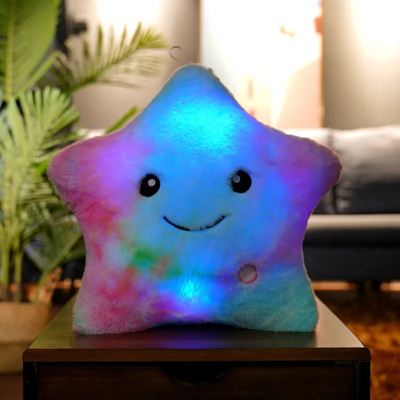 Glowing Star Pillow Plush | Soft Stuffed Plush, Colourful Cushion - VarietyGifts