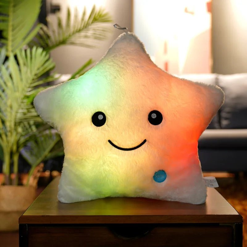 Glowing Star Pillow Plush | Soft Stuffed Plush, Colourful Cushion - VarietyGifts