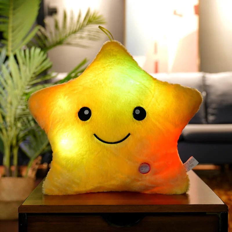 Glowing Star Pillow Plush | Soft Stuffed Plush, Colourful Cushion - VarietyGifts