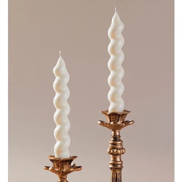 Handcrafted Spiral Candles 2pc | Cool Decorative Candles, Unique - VarietyGifts