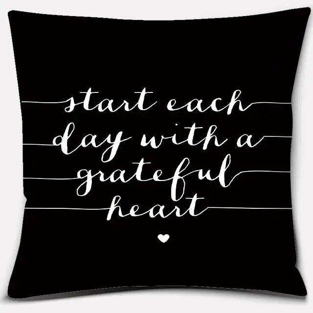 Inspirational & Funny Quotes Cushion Covers | Black & White Motivation - VarietyGifts