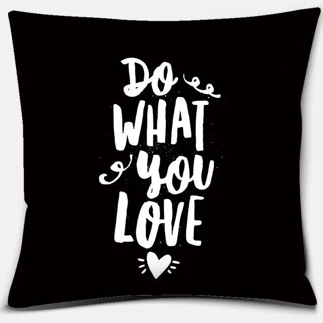 Inspirational & Funny Quotes Cushion Covers | Black & White Motivation - VarietyGifts