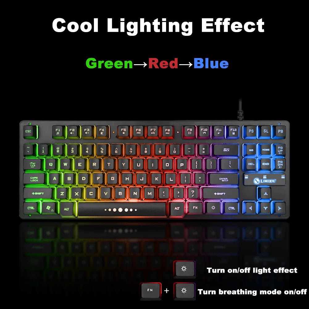 K87 Wired Mechanical Gaming Keyboard | RGB Backlight, For Desktop PC - VarietyGifts