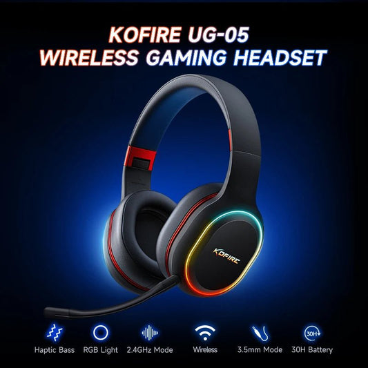 KOFIRE Gaming Headphones | Wireless Headset With Mic, RBG, Bluetooth - VarietyGifts