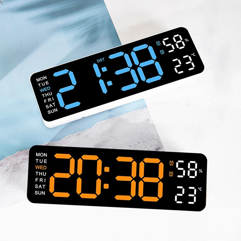 Large Digital Clock | Sleek Digital Clock, Adjustable & Bright, LED - VarietyGifts