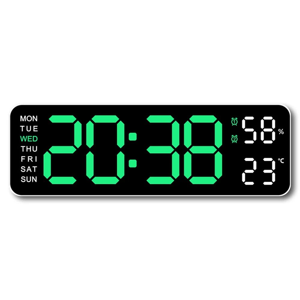 Large Digital Clock | Sleek Digital Clock, Adjustable & Bright, LED