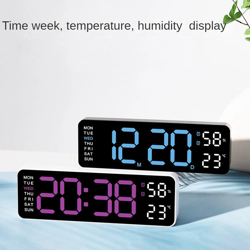 Large Digital Clock | Sleek Digital Clock, Adjustable & Bright, LED - VarietyGifts