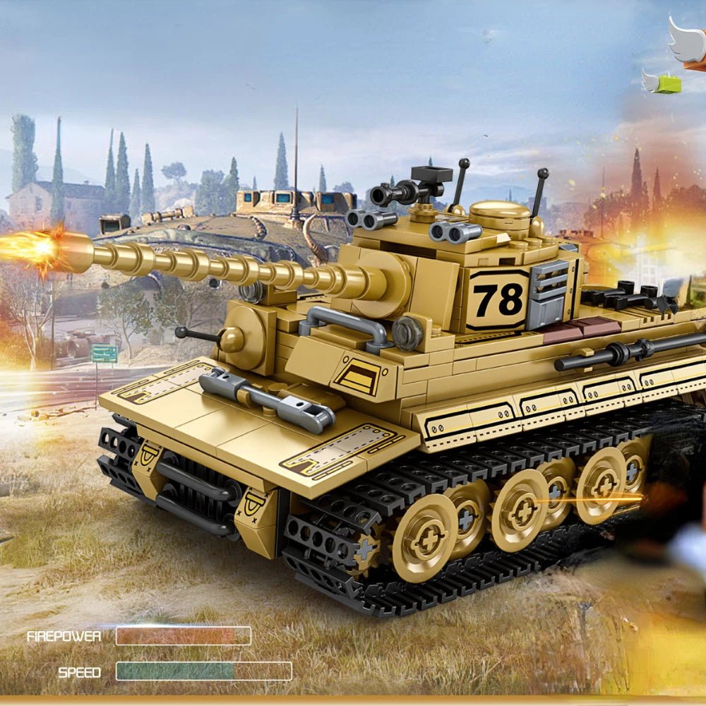 LEGO WW2 Tank | Build Your Own Military Tank, Building Blocks, Kid's - VarietyGifts