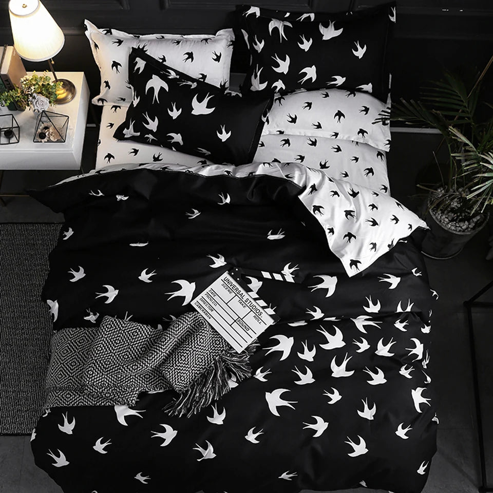 Luxury Black Bedding Set (Free Pillowcases) | Single, Double, King, Queen, Twin - VarietyGifts