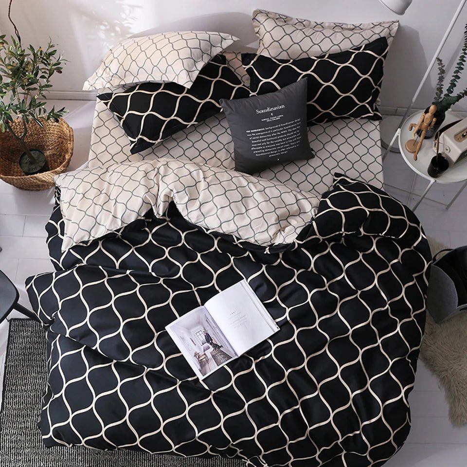 Luxury Black Bedding Set (Free Pillowcases) | Single, Double, King, Queen, Twin - VarietyGifts