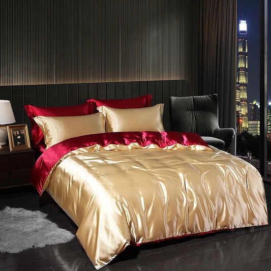 Luxury Satin Bedding Set | High End Duvet Cover, Pillowcases & Sheet - VarietyGifts