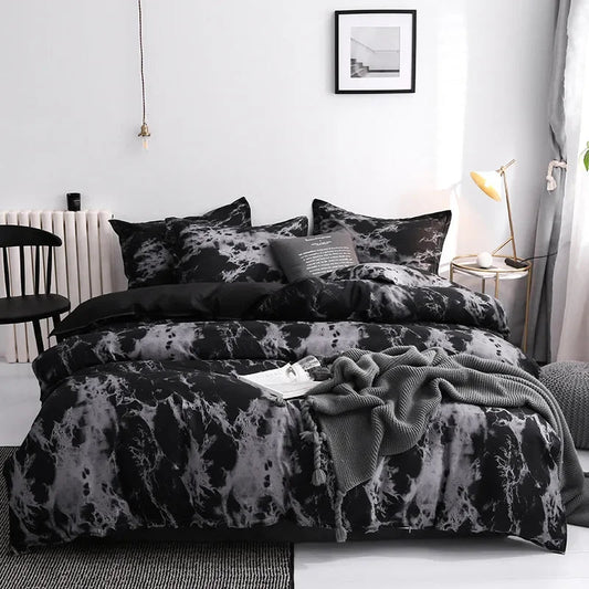 Marble Bedding Set 3pc | Comfortable Duvet Cover Set With Pillowcase - VarietyGifts