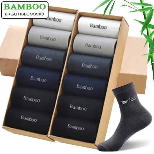 Men's Bamboo Socks 10pc | Comfortable, Breathable, Sweat Absorbing - VarietyGifts