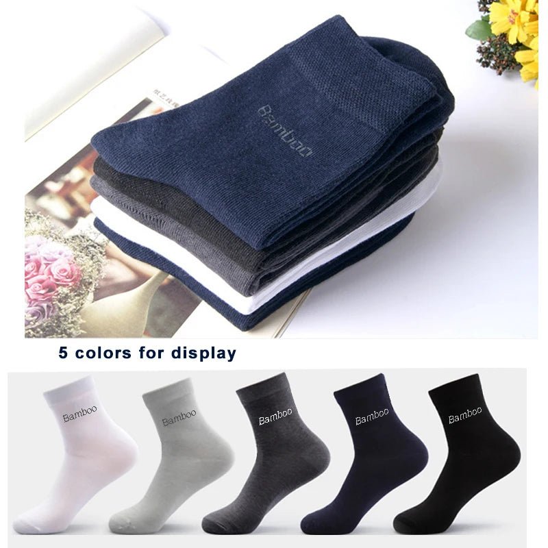 Men's Bamboo Socks 10pc | Comfortable, Breathable, Sweat Absorbing - VarietyGifts