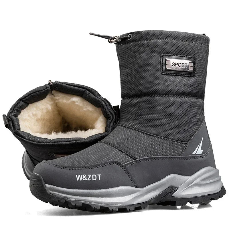 Men's Thick Winter Boots | Comfy Thermal Snow Boots, Winter, Fleece - VarietyGifts