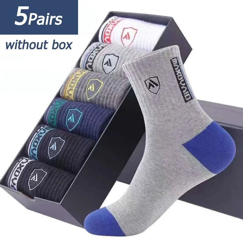 Men's Sports Socks 5pc | Sweat Absorbent, Comfortable, Breathable - VarietyGifts