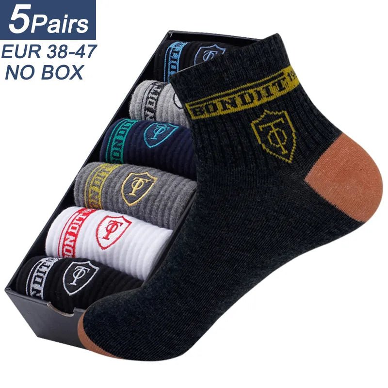 Men's Sports Socks 5pc | Sweat Absorbent, Comfortable, Breathable - VarietyGifts