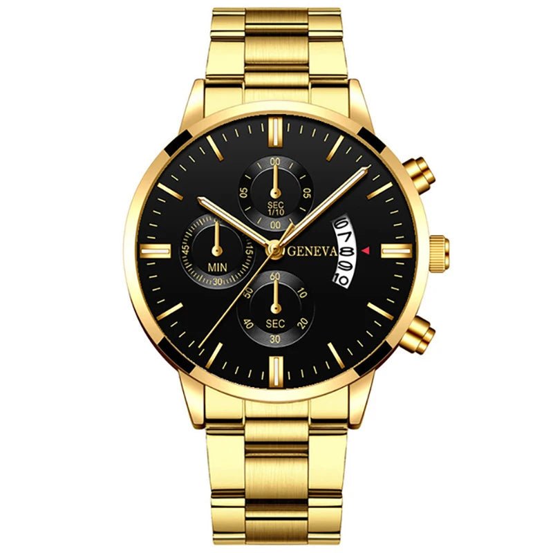 Men’s Stainless Steel Watch | Luxury Quartz Wrist Watch, Businessmen - VarietyGifts