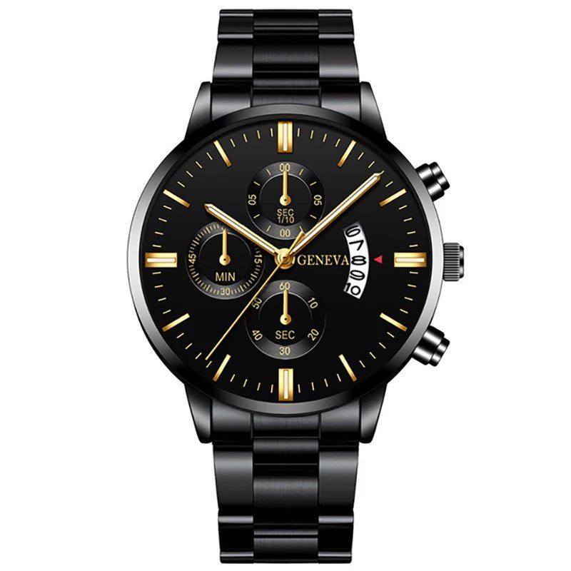 Men’s Stainless Steel Watch | Luxury Quartz Wrist Watch, Businessmen - VarietyGifts