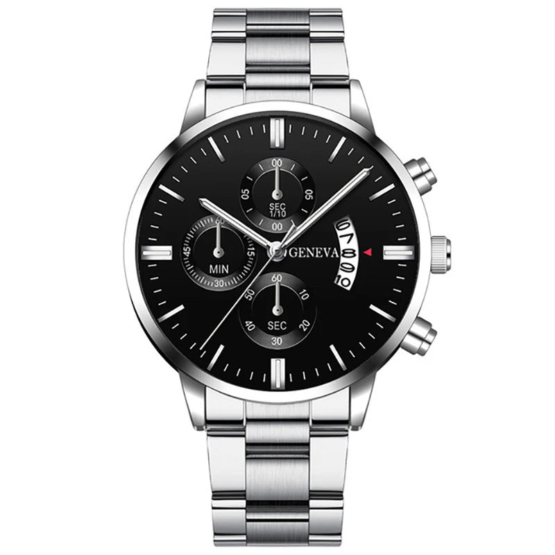 Men’s Stainless Steel Watch | Luxury Quartz Wrist Watch, Businessmen - VarietyGifts