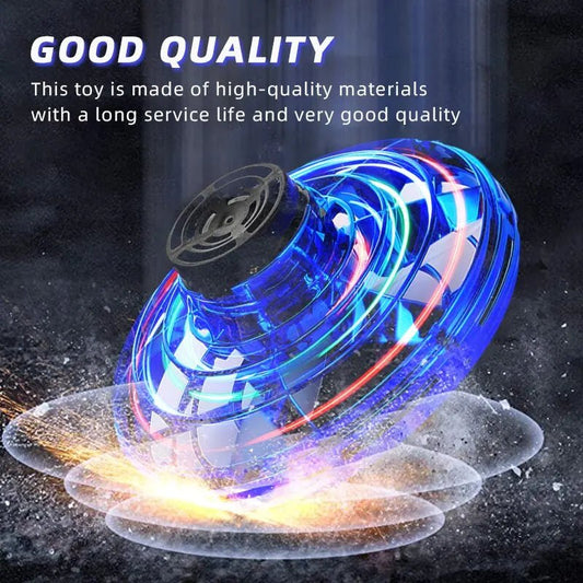 Mini Flying Spinner Toy | Luminous UFO Drone, Hand Operated - VarietyGifts