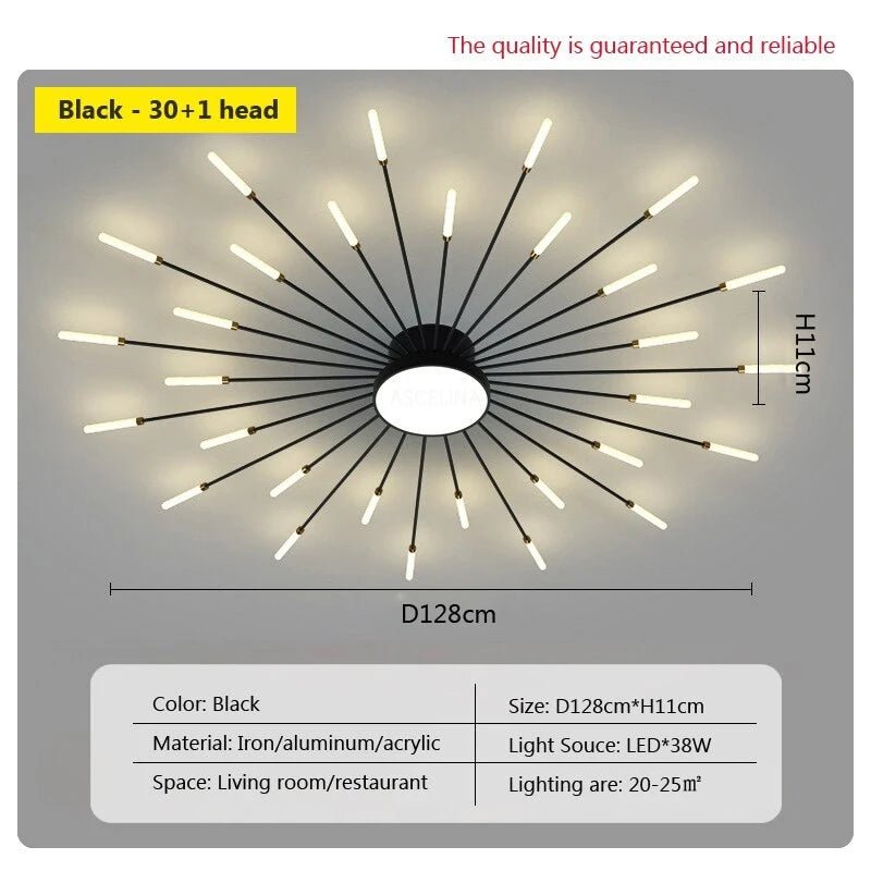 Modern LED Ceiling Light | Sun Flower Lamp For Living Room, Bedroom - VarietyGifts