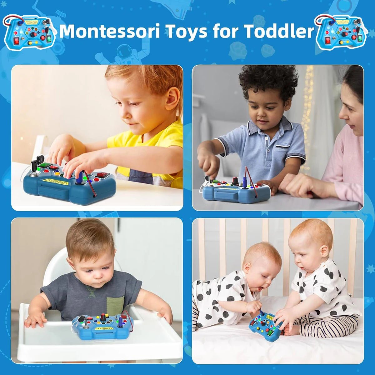 Montessori Busy Board Sensory Toy | Fun Cognitive LED Fidget Toy - VarietyGifts