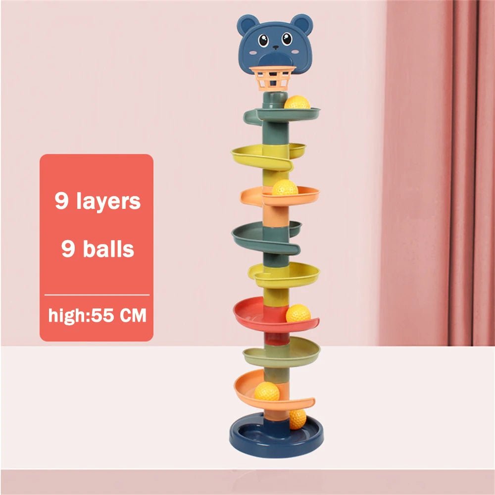 Montessori Rolling Ball Tower | Early Educational Toy, Stacking Toy - VarietyGifts