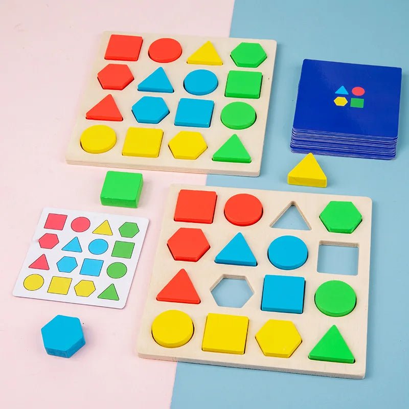 Montessori Wooden Shape Jigsaw | Educational Toys For Children - VarietyGifts