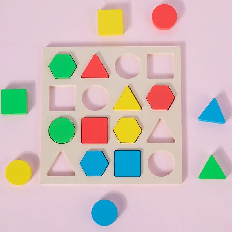 Montessori Wooden Shape Jigsaw | Educational Toys For Children - VarietyGifts