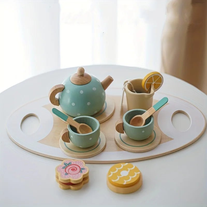 Montessori Wooden Tea Party Set | Early Education, Wooden Play House - VarietyGifts