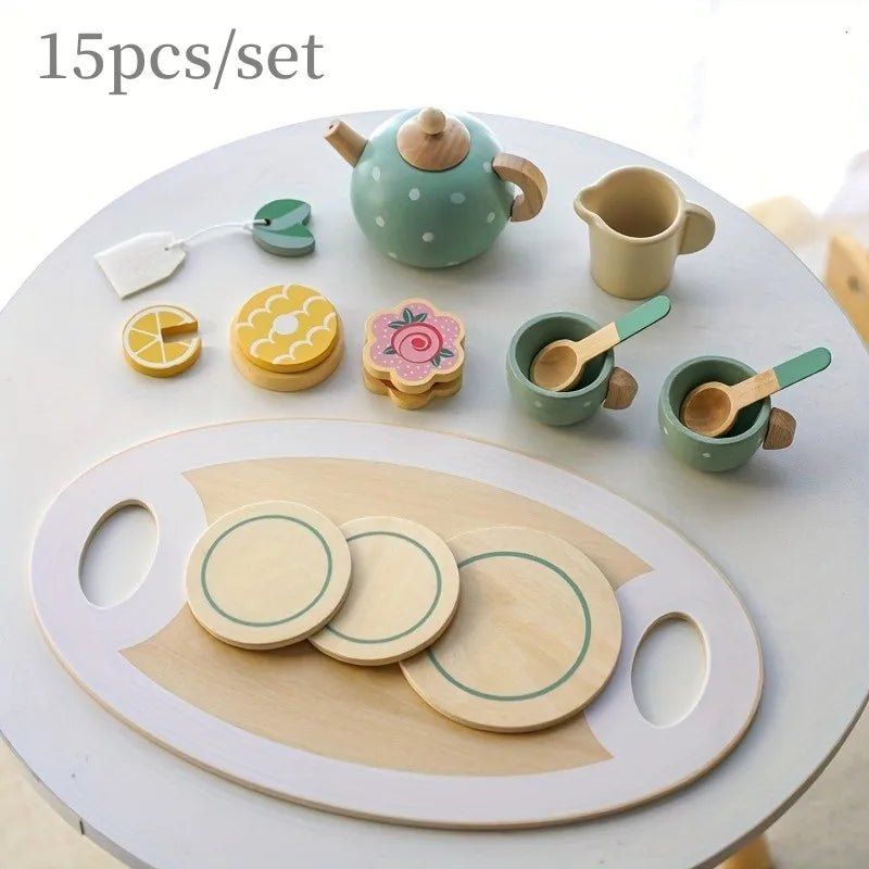 Montessori Wooden Tea Party Set | Early Education, Wooden Play House - VarietyGifts