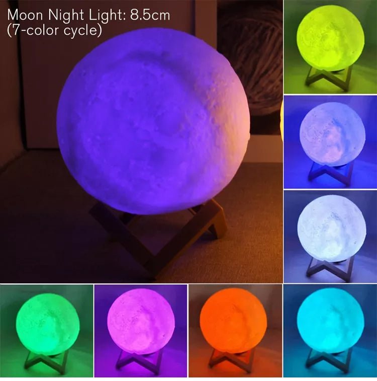 Moon Lamp LED Light | 8cm Moon Glow Night Light - VarietyGifts
