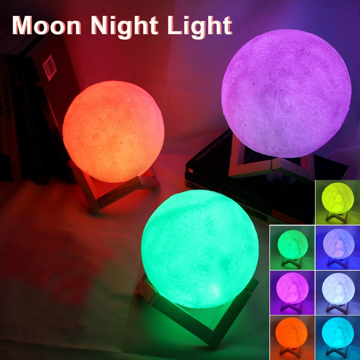 Moon Lamp LED Light | 8cm Moon Glow Night Light - VarietyGifts