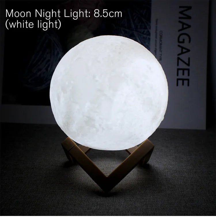 Moon Lamp LED Light | 8cm Moon Glow Night Light - VarietyGifts