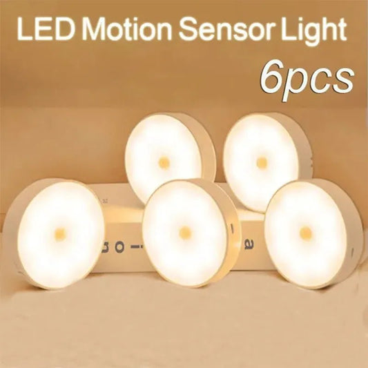 Motion Sensor LED Night Light | USB Rechargeable Night Lamp, Wireless - VarietyGifts