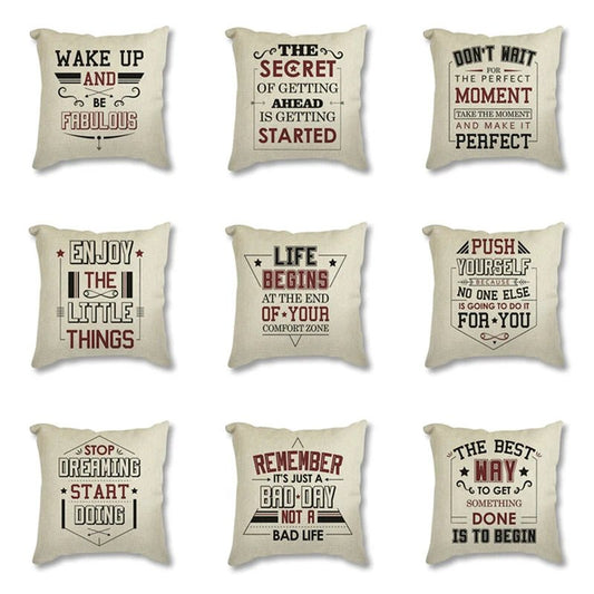 Motivating Quotes Cushion Covers | Inspirational Quotes, Decorative - VarietyGifts