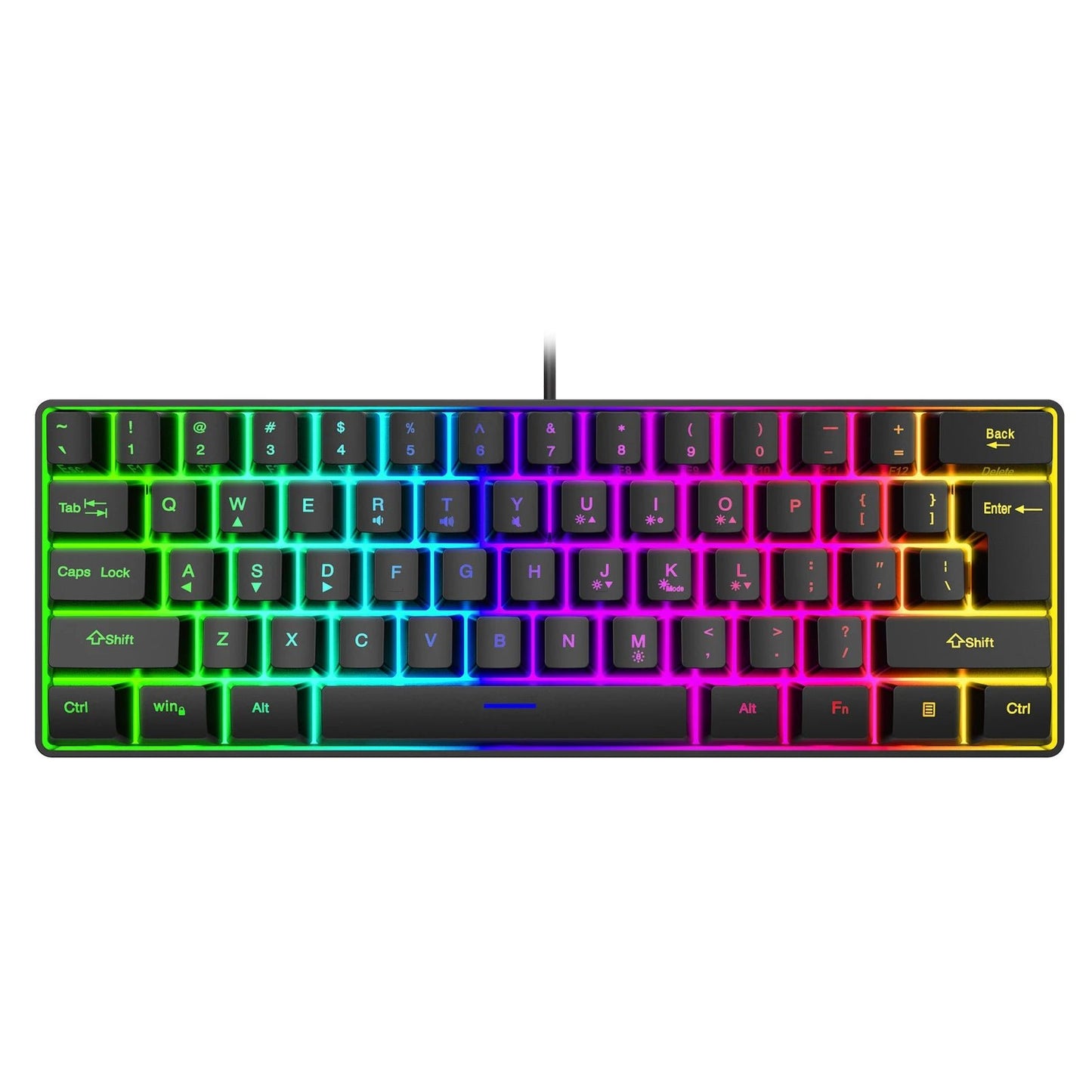 Multicolour Wired Gaming Keyboard | RGB Backlit Keyboard, Mechanical - VarietyGifts