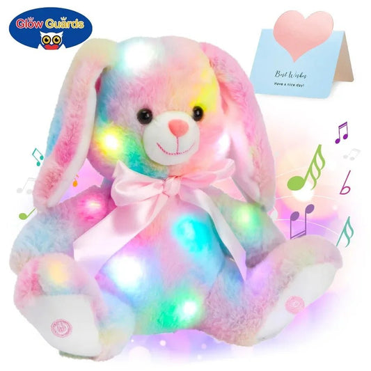 Musical Bunny Plush Toy | Light - Up, Cute Rainbow Stuffed Animal, Teddy - VarietyGifts