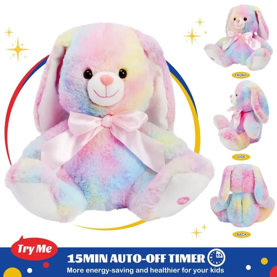 Musical Bunny Plush Toy | Light - Up, Cute Rainbow Stuffed Animal, Teddy - VarietyGifts