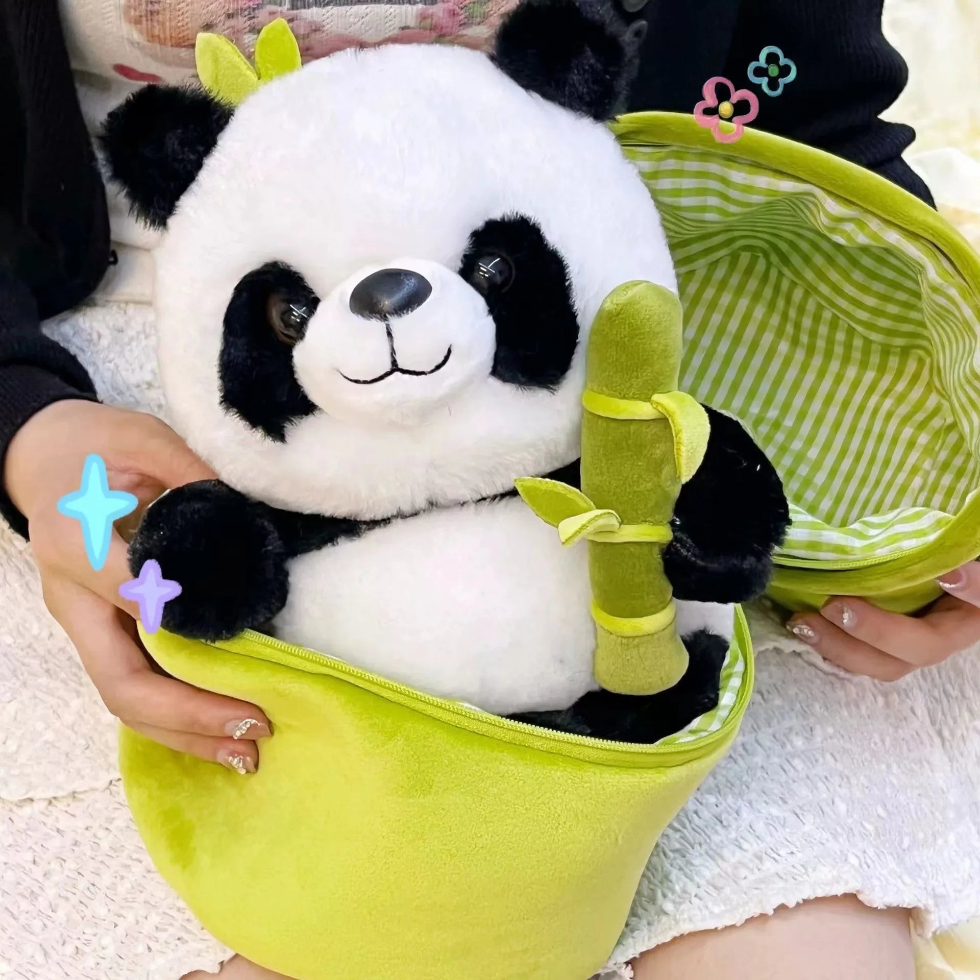 Panda Bamboo Plush Stuffed Animal | Soft Kawaii Teddy Bear For Kids - VarietyGifts