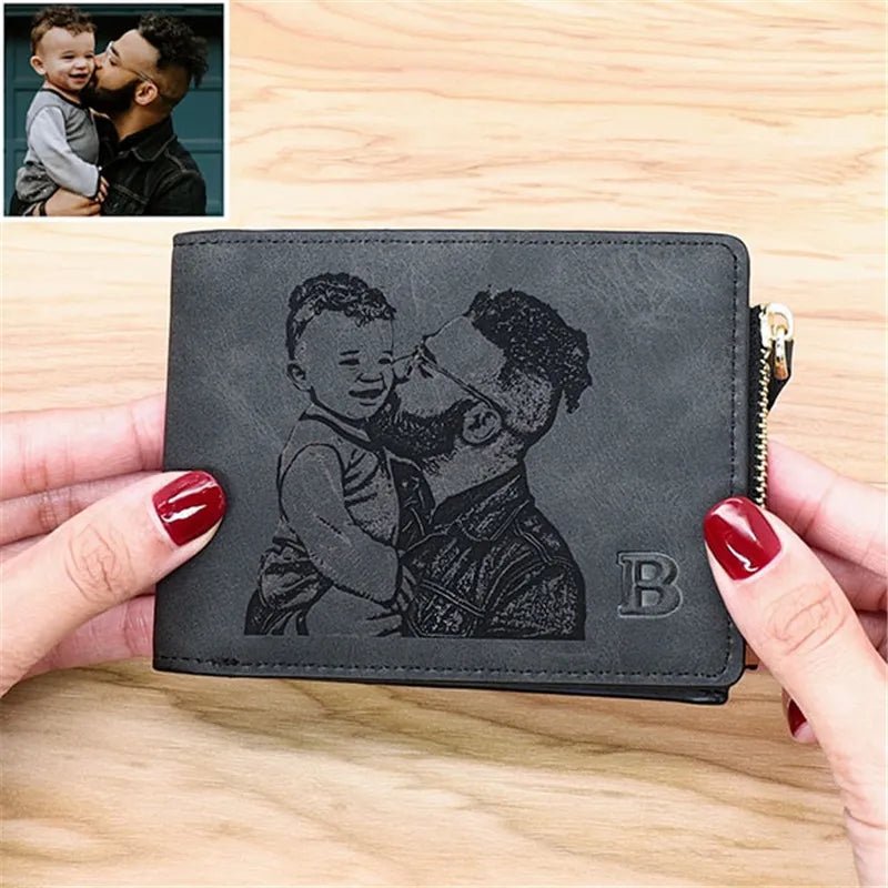 Personalised Custom Photo / Text Wallet | Customised Gifts For Him - VarietyGifts